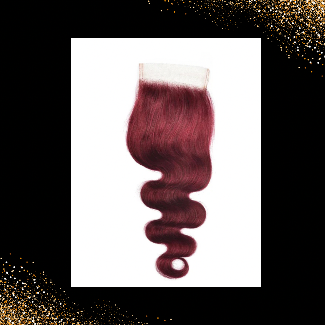 Burgundy Body Wave Bundles w/ Closure