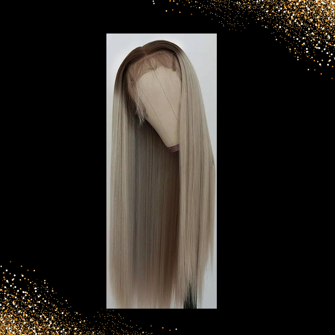 Ombre Brown Roots Lace Front Human Wigs