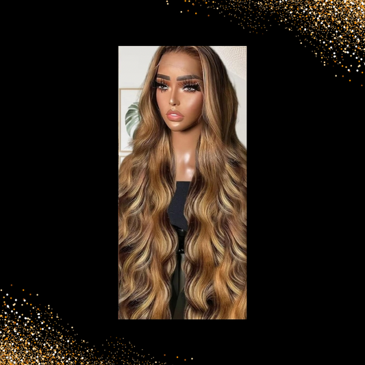 Honey Blonde Body Wave Lace Front Human Wigs