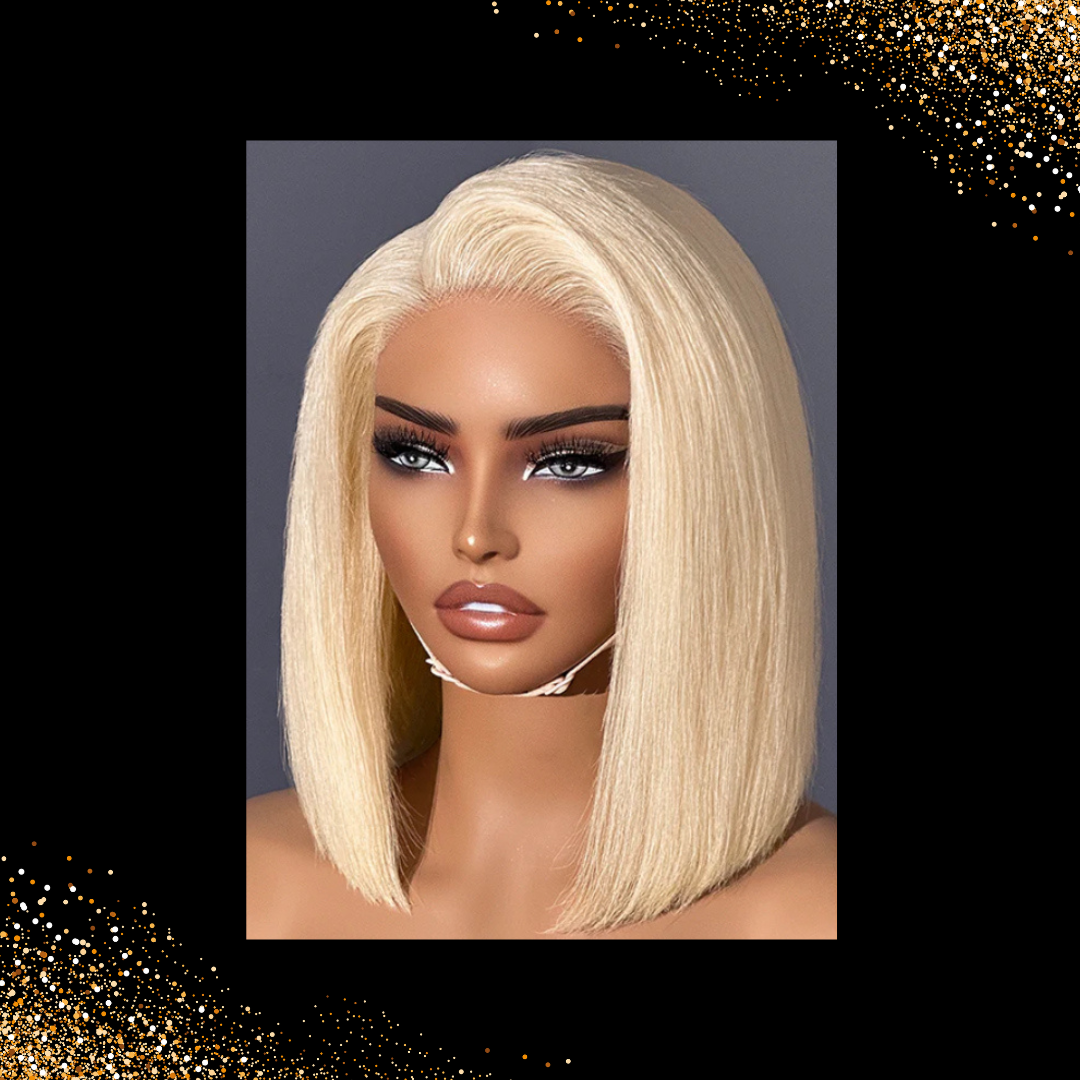 Blonde Silky Straight Lace Closure Wigs