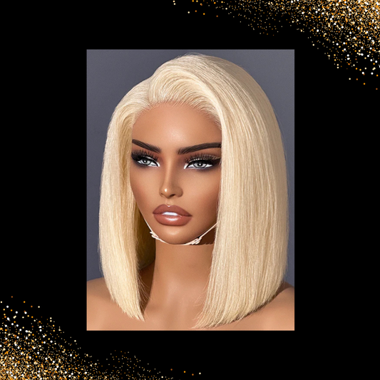 Blonde Silky Straight Lace Closure Wigs