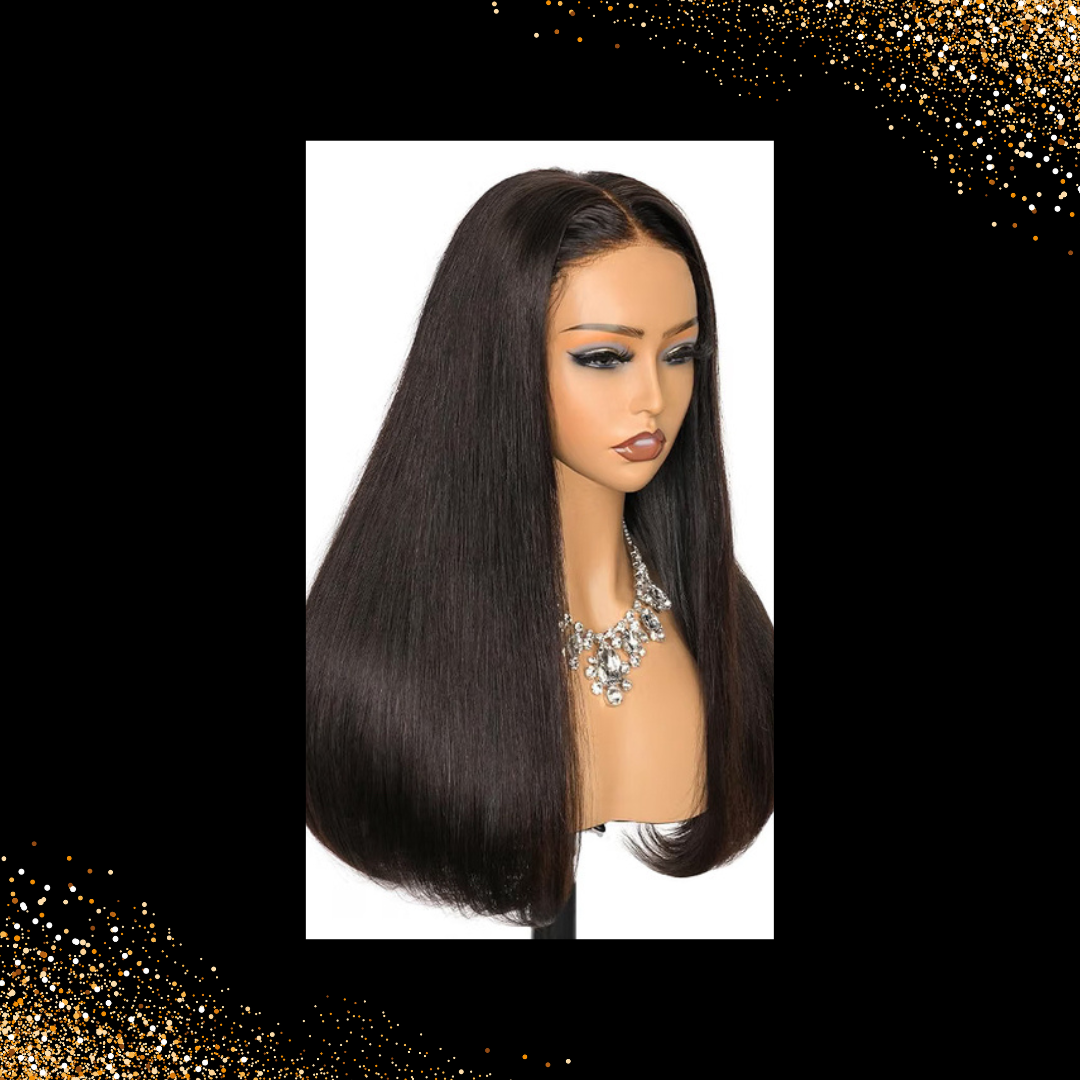 Straight Human Hair Closure Wigs