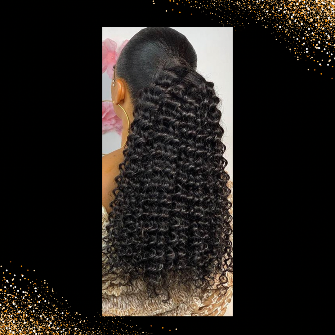 Deep Wave Velcro Ponytails