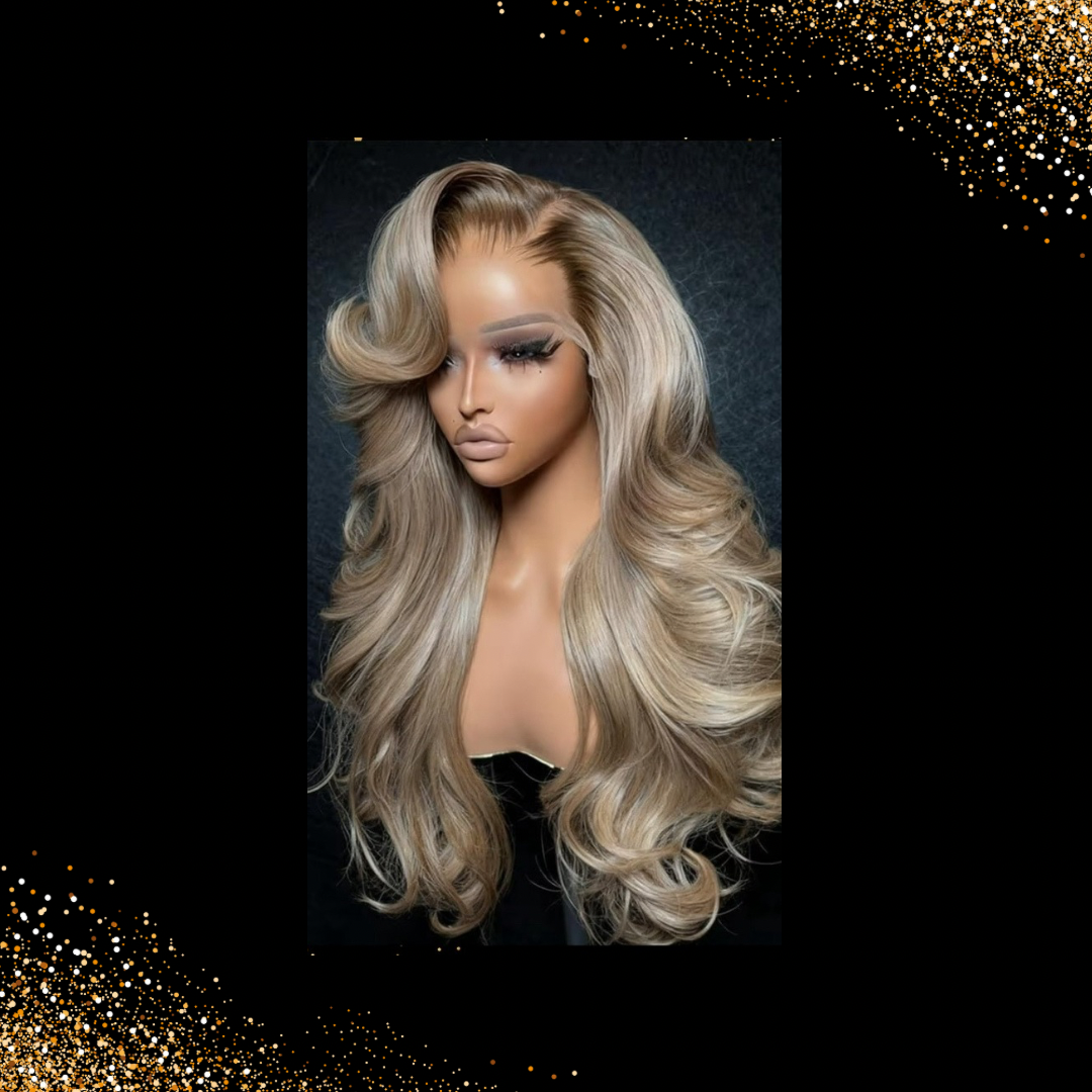 Ombre Ash Blonde Body Wave Human Wigs