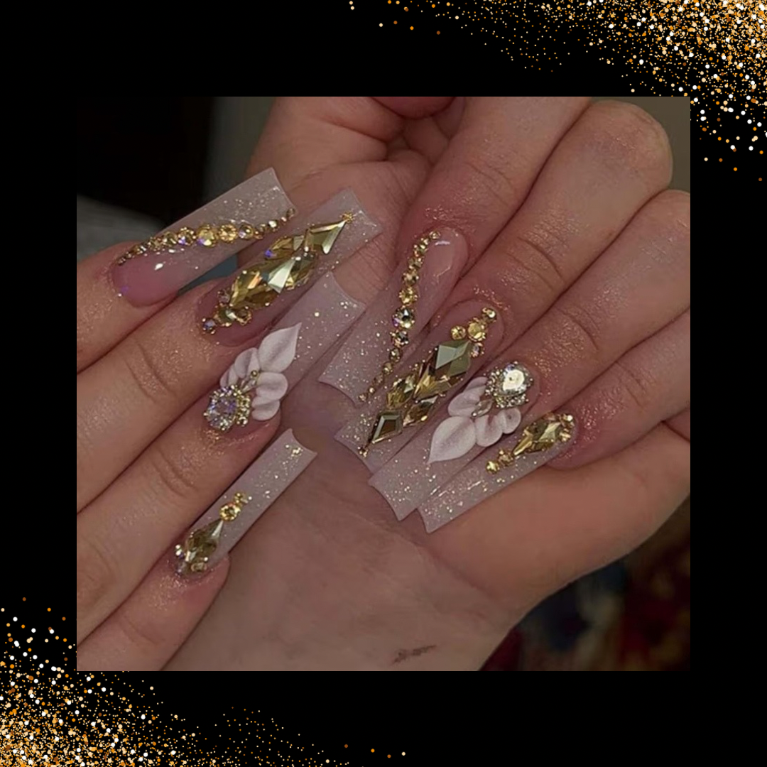 Crystal Gem Press On Nails