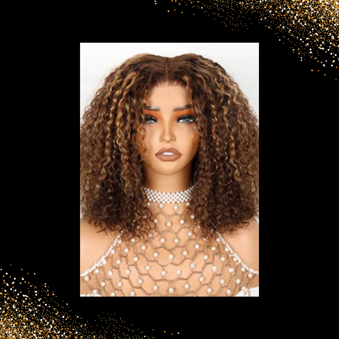 Kinky Curly Closure Bob Wigs