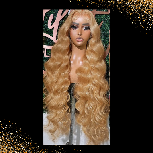Honey Blonde Transparent Lace Front Human Wigs