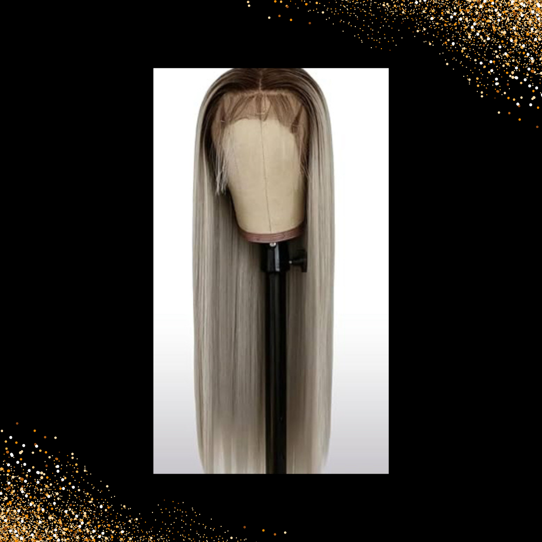 Ombre Brown Roots Lace Front Human Wigs