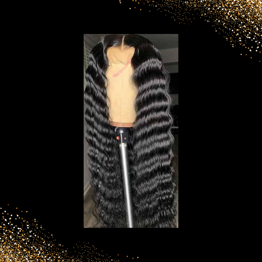 Crimped Hair Brazilian Closure Human Hair Wigs