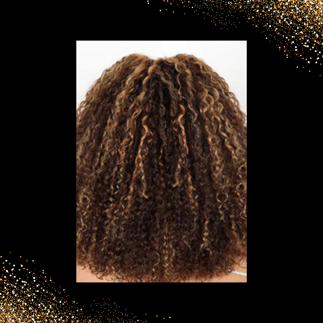 Kinky Curly Closure Bob Wigs